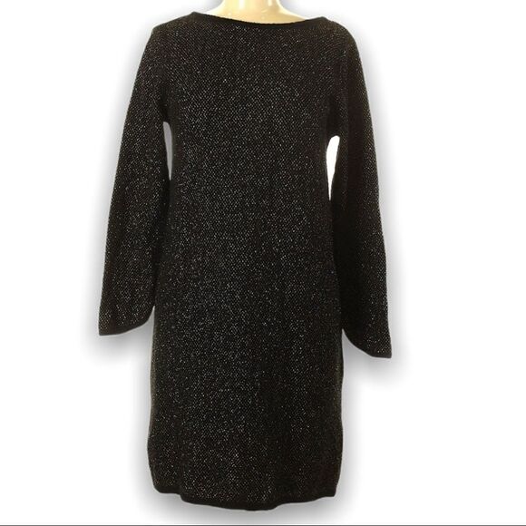 Massimo Dutti Open Back Metallic Sweater Dress - Picture 1 of 8